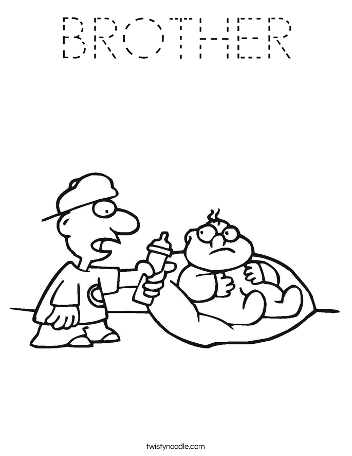 BROTHER Coloring Page