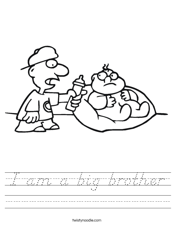 I am a big brother Worksheet