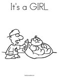 It's a GIRL Coloring Page
