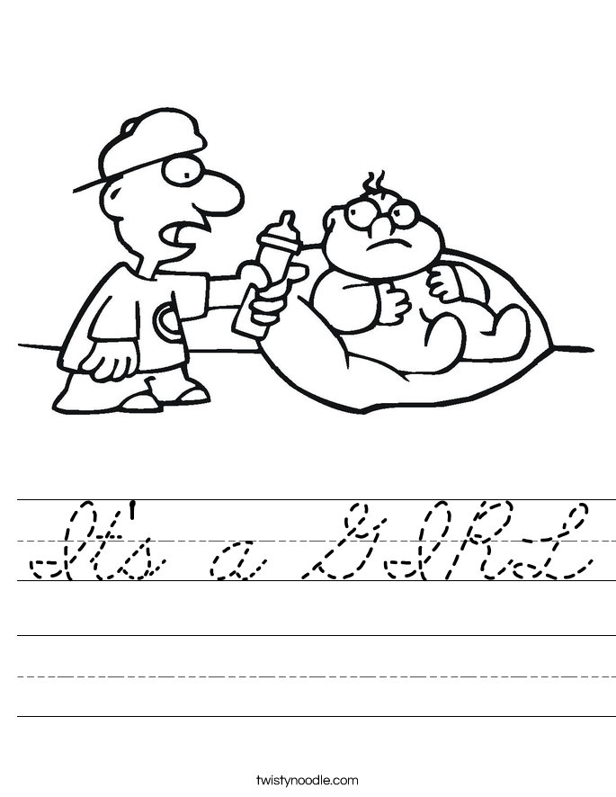 It's a GIRL Worksheet