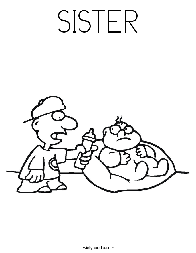 SISTER Coloring Page