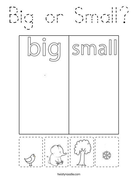 Big or Small? Coloring Page