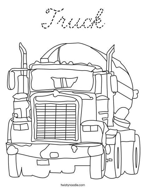 Big Rig Coloring Page