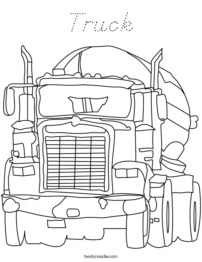 Truck Coloring Page