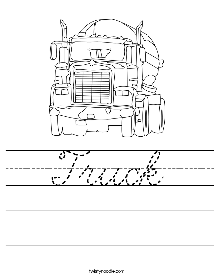 Truck Worksheet