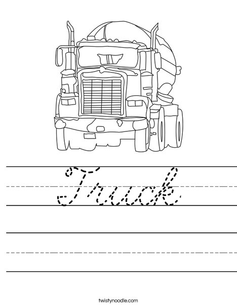 Big Rig Worksheet