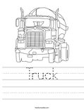 Truck Worksheet