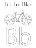 B is for BikeColoring Page