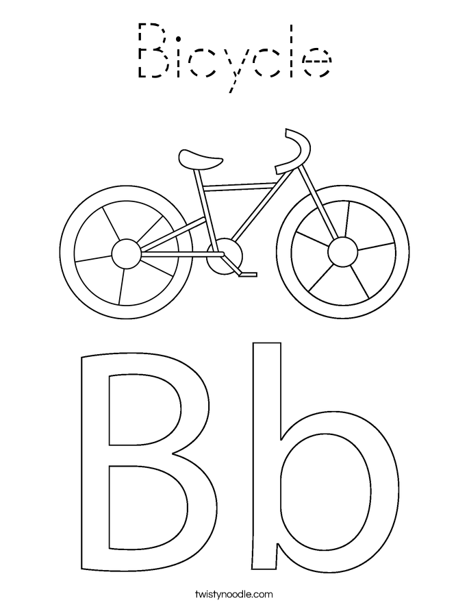 Bicycle Coloring Page
