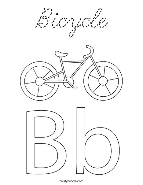 Kids Bike Coloring Page