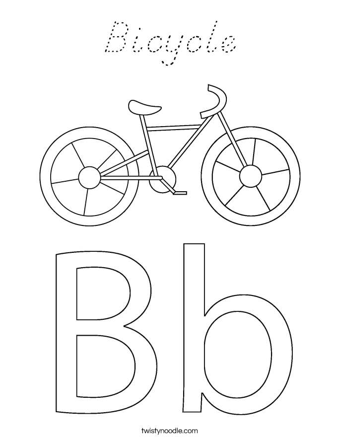 Bicycle Coloring Page