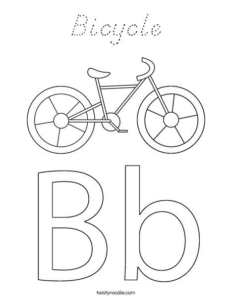 Kids Bike Coloring Page