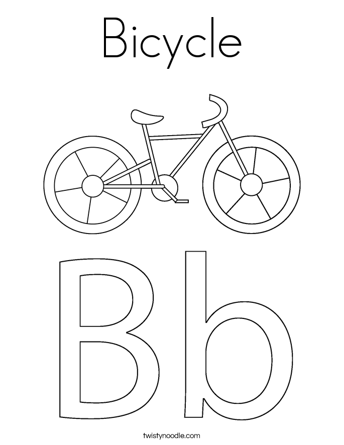 Bicycle Coloring Page