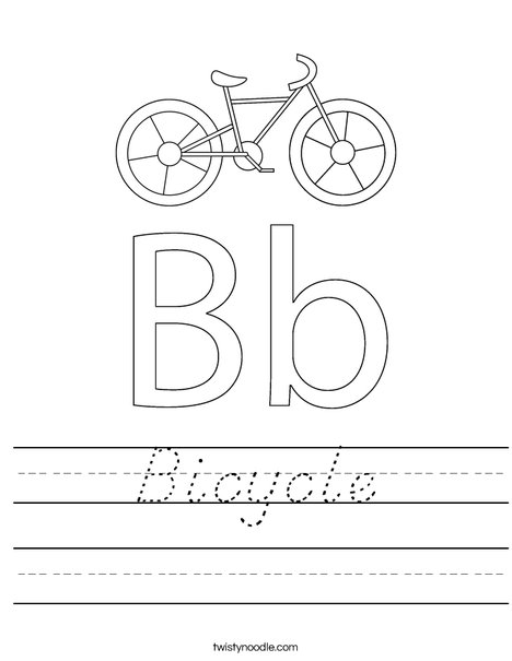 Kids Bike Worksheet