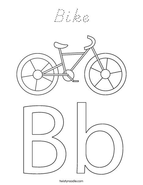 Kids Bike Coloring Page