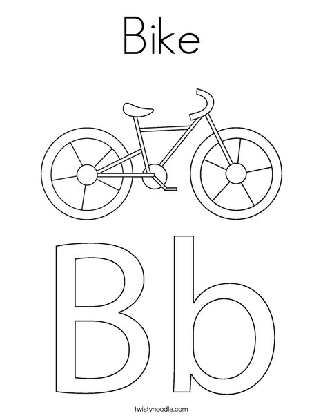 Kids Bike Coloring Page