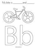 My bike is ________and ______.Coloring Page