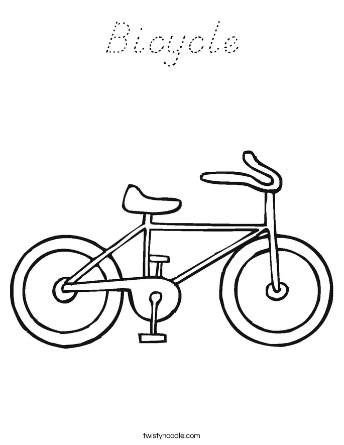 Bicycle Coloring Page