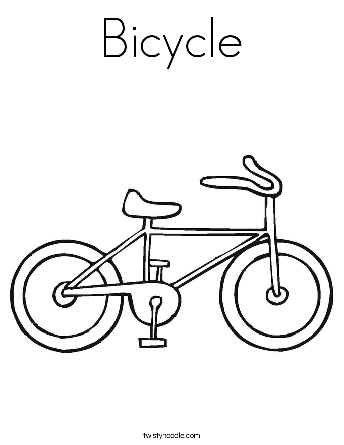 Bicycle Coloring Page