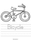 Bicycle Worksheet