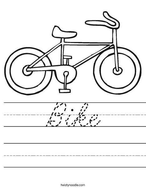 Bike Worksheet