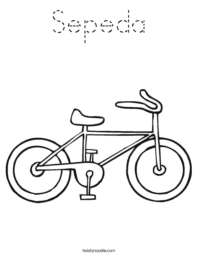 Sepeda Coloring Page