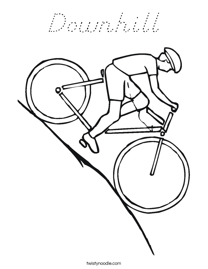 Downhill Coloring Page