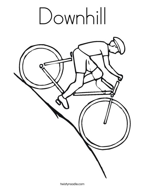 going downhill on a bicycle