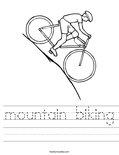 mountain biking Worksheet