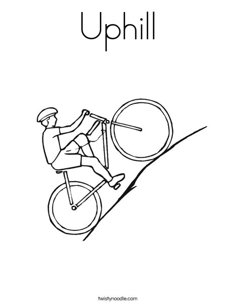 uphill coloring page twisty noodle