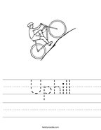 Uphill Handwriting Sheet