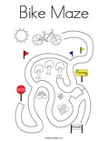 Bike Maze Coloring Page