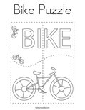 Bike Puzzle Coloring Page