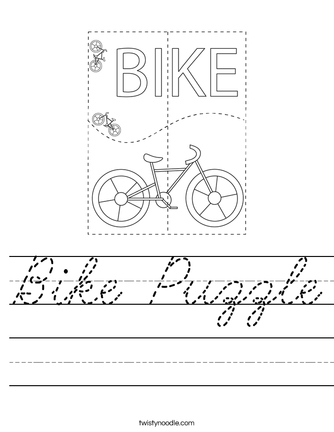 Bike Puzzle Worksheet