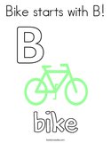 Bike starts with B Coloring Page