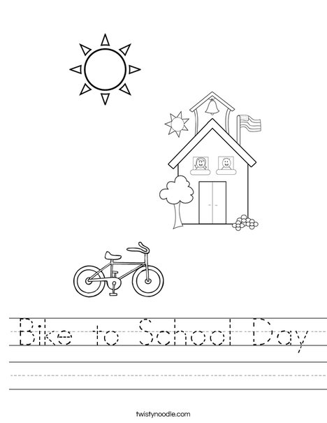 Bike to School Day Worksheet