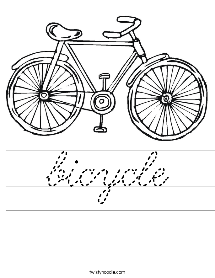 bicycle Worksheet