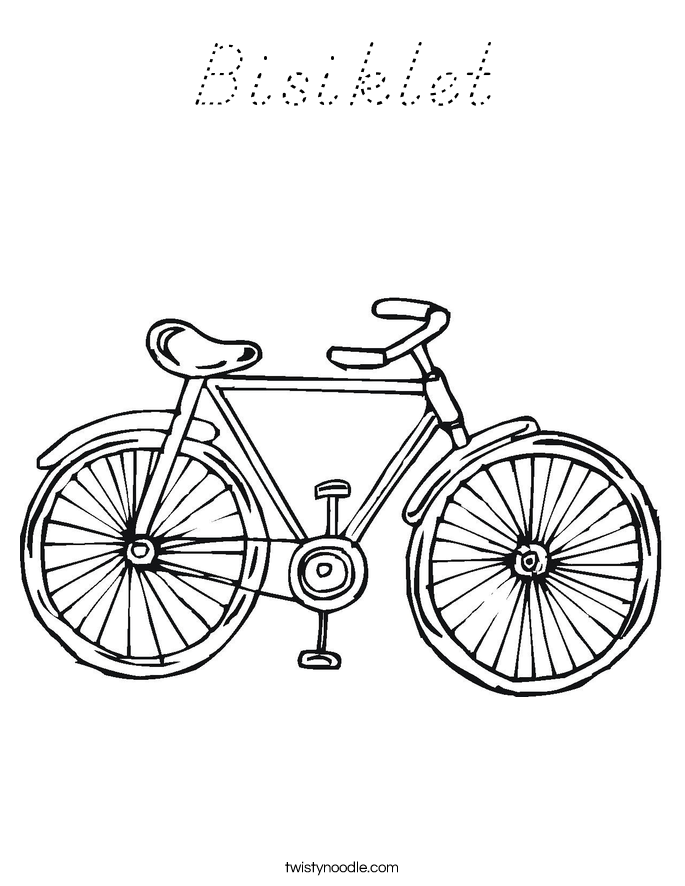 Bisiklet Coloring Page