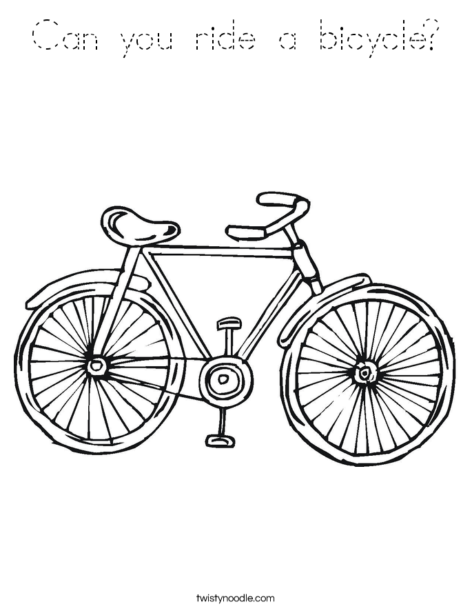 Can you ride a bicycle? Coloring Page
