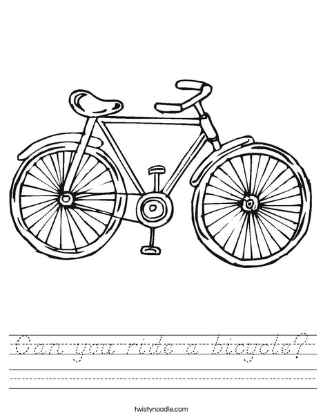 Bicycle Worksheet