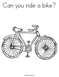 Can you ride a bike? Coloring Page
