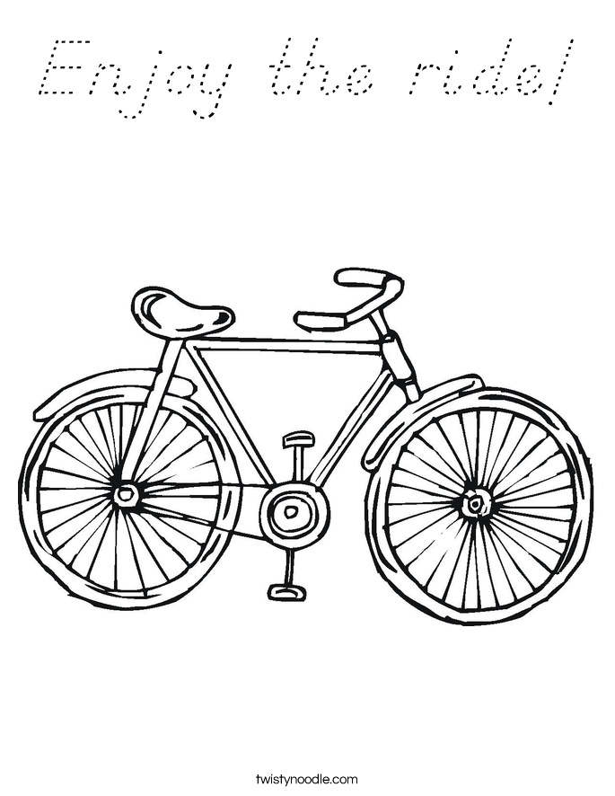 Enjoy the ride! Coloring Page