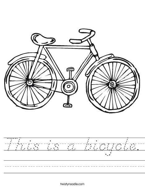 Bicycle Worksheet