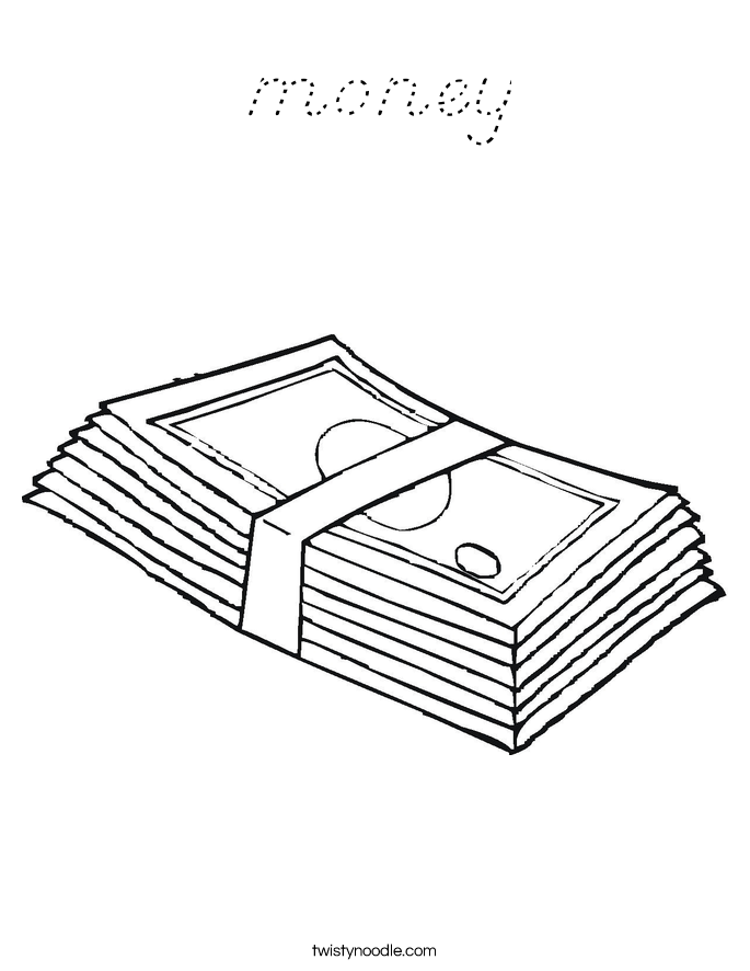 money Coloring Page