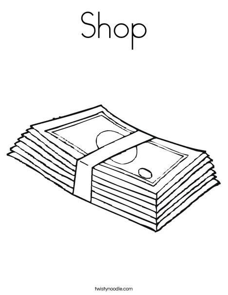 Shop Coloring Page - Twisty Noodle