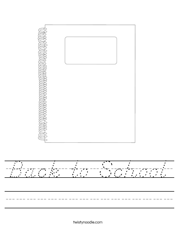 Back to School Worksheet