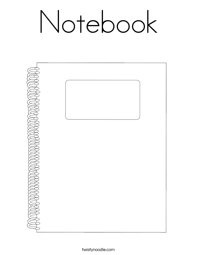 Notebook Coloring Page