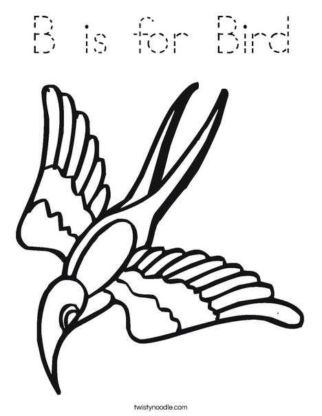 Flying Bird Coloring Page