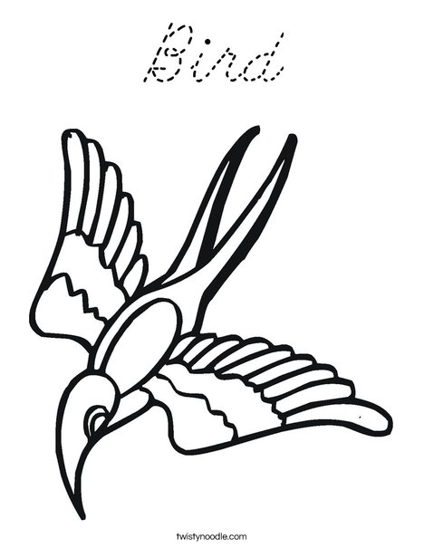 Flying Bird Coloring Page