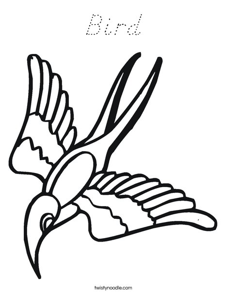 Flying Bird Coloring Page